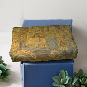 Upholstery Fabric 77”x 55” Abstract Design Leaves Swirls Triangles Tapestry